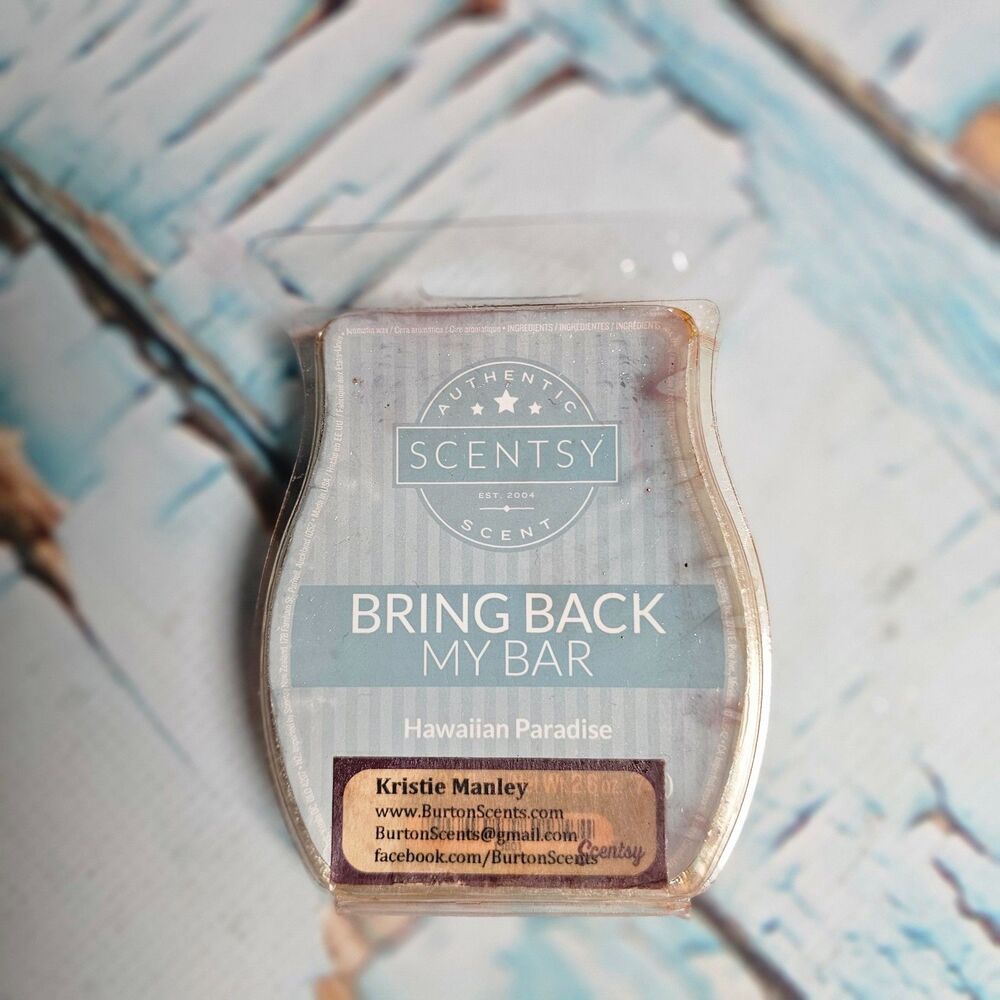 Scentsy Hawaiian Paradise Wax Bar Bring Back My Bar Retired Unused Sweaty